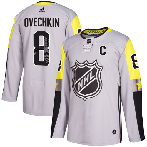 Adidas Men Washington Capitals #8 Alex Ovechkin Gray 2018 All-Star Metro Division Authentic Stitched NHL Jersey